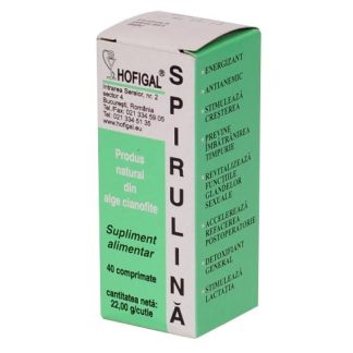 Supliment cu spirulina de la Hofigal 500 mg