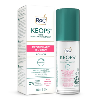 Deodorant Roll-On Keops Sensitive, 30 ml, RoC Skincare