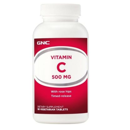 GNC Vitamin C 500 mg, eliberare controlata, 90 tablete