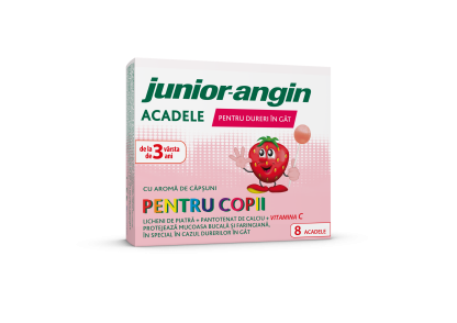 Junior-Angin Acadele cu aroma de capsuni, 8 bucati