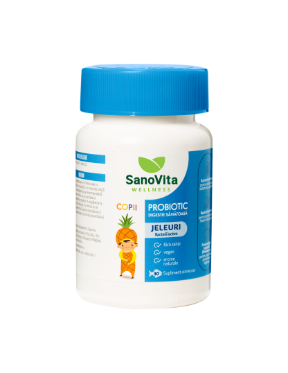 SANOVITA WELLNESS Jeleuri Copii Probiotic, 30 buc