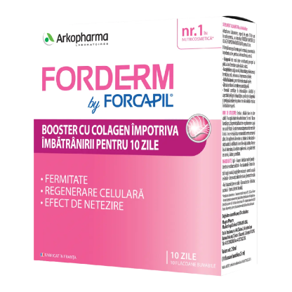 Booster cu colagen Forderm by Forcapil, 10 fiole, Arkopharma