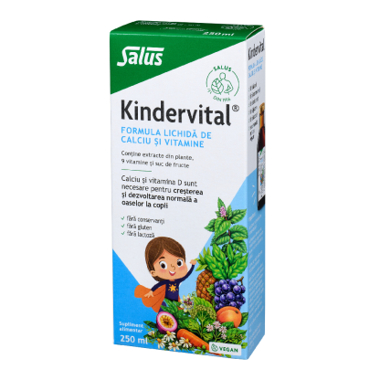 Formula lichida de calciu si vitamine Kindervital®, 250 ml, Salus