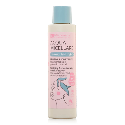 Apa micelara cu trandafir, floare de colt si prebiotice, 200ml, La Saponaria