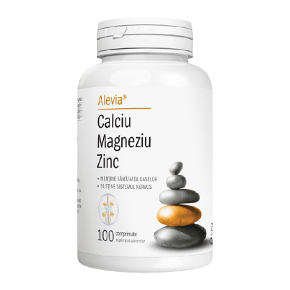 Calciu Magneziu Zinc, 100 comprimate, Alevia