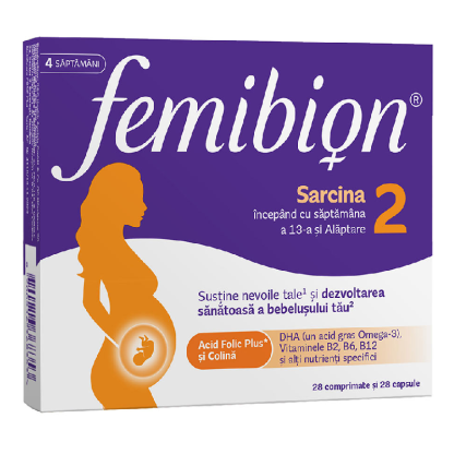 Femibion 2 sarcina si alaptare, 28 comprimate + 28 capsule, Procter & Gamble