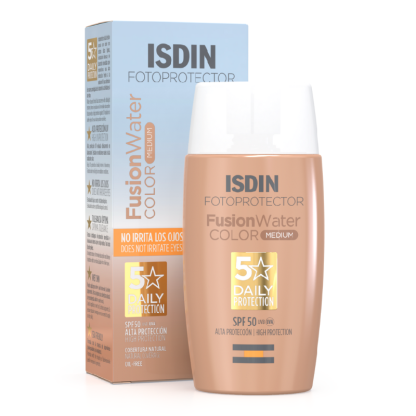 Crema protectie solara fata SPF50, Fotoprotector Fusion Color Medium, 50ml, Isdin