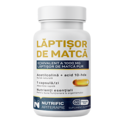 Laptisor de matca 1000mg, 60 capsule moi, Nutrific