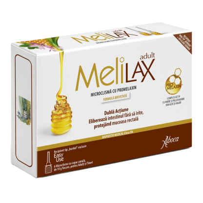 MeliLax microclisme adulti cu propolis, 6 bucati, Aboca