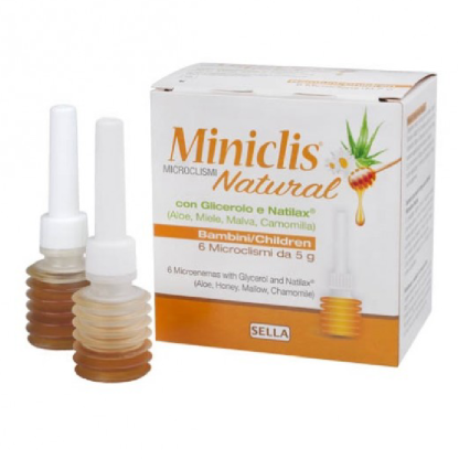 Miniclis natural microclisme copii, 6 bucati*5g, Sella Farmaceutici