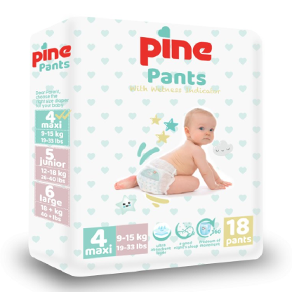 Scutece tip chilot Pants, 4 Maxi, 9-15 kg, 18 bucati, Pine