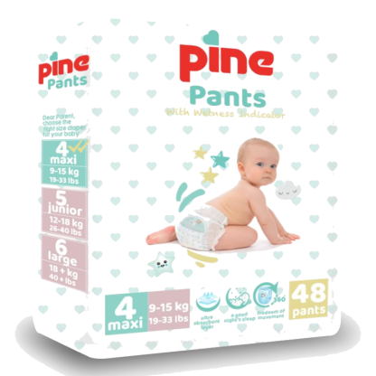 Scutece tip chilot Pants, 4 Maxi, 9-15 kg, 48 bucati, Pine