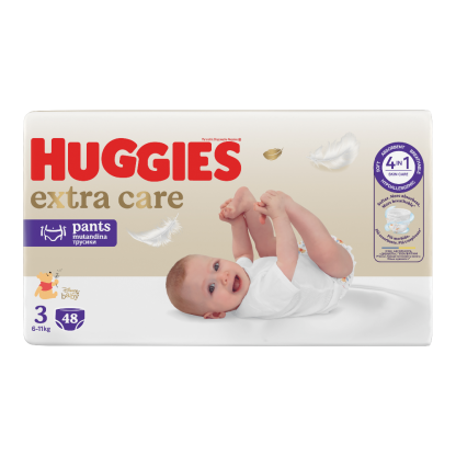 Scutece Extra Care Pants, Nr.3, 6-11kg, 48 bucati, Huggies