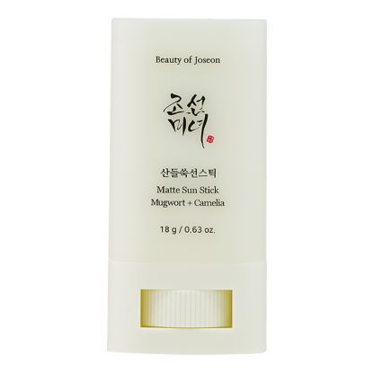 Crema tip stick cu SPF50+, PA++++, Matte Sun Stick, Mugwort+Camelia, 18g, Beauty of Joseon