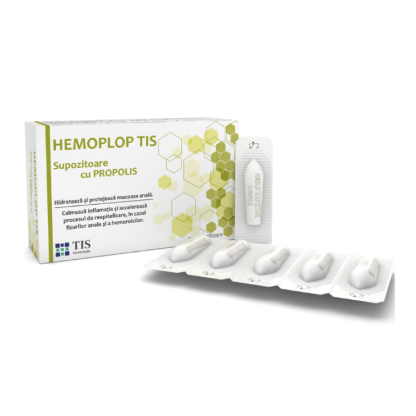 Supozitoare cu propolis Hemoplop Tis, 10 bucati, Tis Farmaceutic