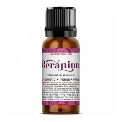 Ulei esential pur de Geranium, 10ml, Steaua Divina