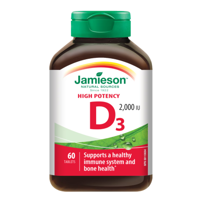 Vitamina D3 50 mcg 2000UI, 60 tablete, Jamieson