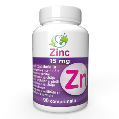 Zinc, 15 mg, 90 comprimate, Justin Pharma