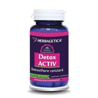 Detox activ, 60 capsule, Herbagetica