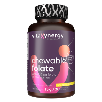 Acid folic, 30 tablete masticabile, Vitaxynergy