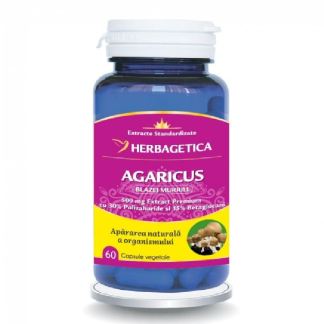 Agaricus, 60 capsule vegetale, Herbagetica