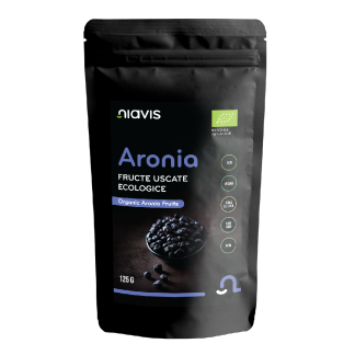 Aronia Fructe Uscate Raw Ecologice, 125g, Niavis