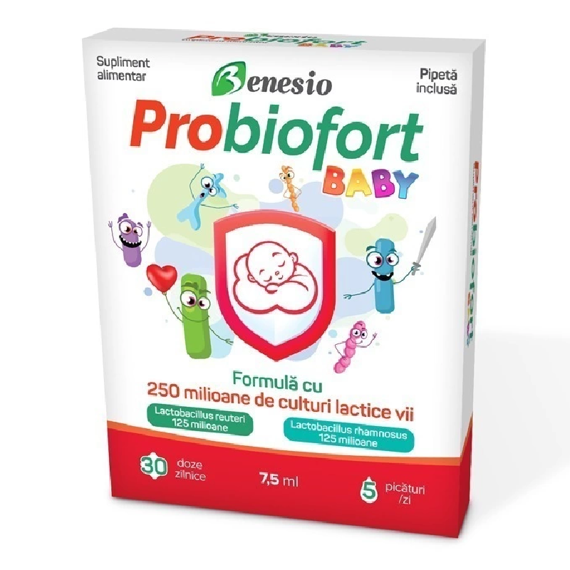 Probiofort Baby picaturi, 7,5ml, Benesio