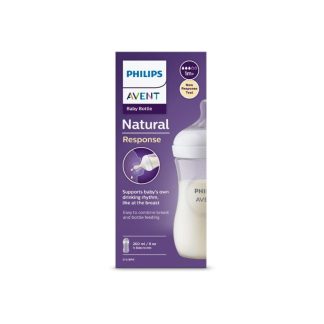 Biberon Natural Response SCY903/01, 1 luna +, 260 ml, Philips Avent