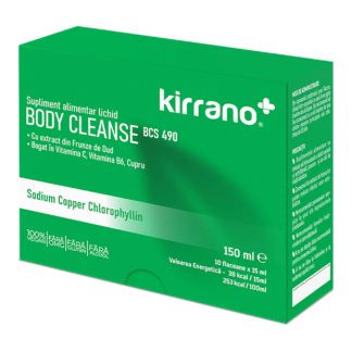 Body Cleanse BCS490, 10 flacoane*15 ml, Kirrano