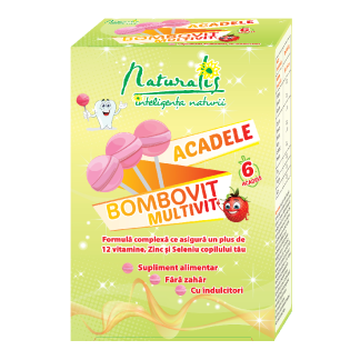 Acadele Bombovit Multivit, 6g, 6 acadele, Naturalis