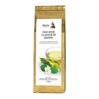 Ceai verde cu aroma de iasomie, 35 g, Alevia