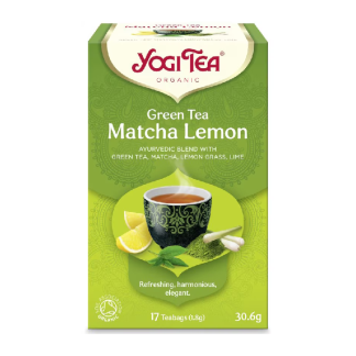 Ceai bio Matcha Lemon, 17 plicuri, Yogi Tea