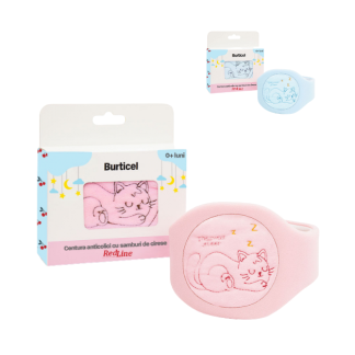 Centura anticolici cu samburi de cirese RedLine Burticel, Bleu