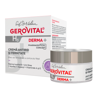 Crema antirid si fermitate H3 Derma+, 50 ml, Gerovital