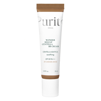 Crema BB multifunctionala cu SPF 30 PA+++, 29 Caramel Beige, Wonder Releaf Centella, 30 ml, Purito
