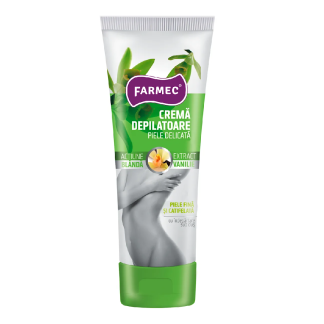 Crema depilatoare vanilie, piele sensibila, 150 ml, Farmec