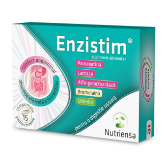 Enzistim, 15 comprimate filmate, Antibiotice SA