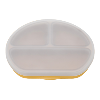 Farfurie din silicon cu capac, 6 luni+, Honey, Appekids