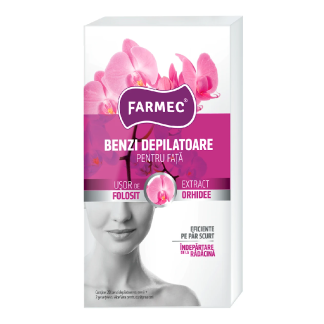 Benzi depilatoare pentru fata orhidee, 20 bucati, Farmec