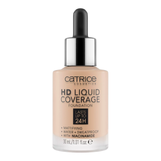 Fond de ten HD Liquid Coverage, 030 Sand Beige, 30 ml, Catrice