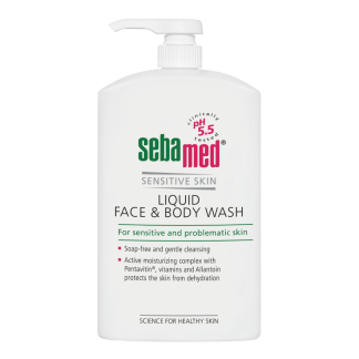 Lichid dermatologic de curatare fata si corp, 1000 ml, Sebamed