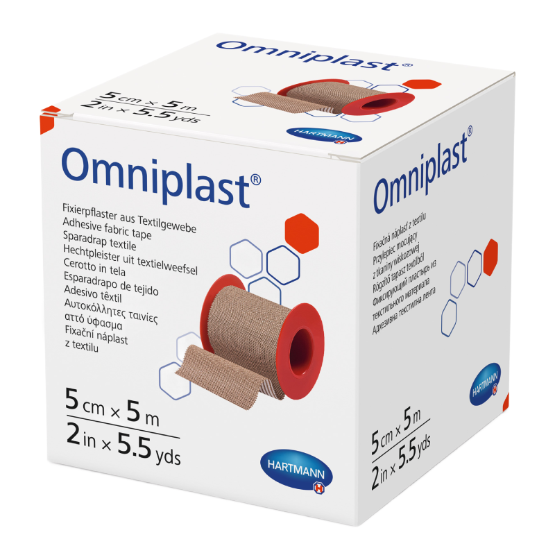 Plasture textil Omniplast, 5 cm*5 m, 1 rola, Hartmann