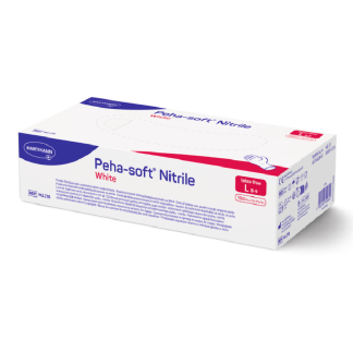 Manusi din nitril albe Peha-Soft, Marimea L, 100 bucati, Hartmann