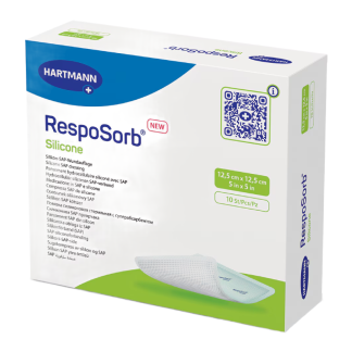 Pansament RespoSorb Silicone, 12,5*12,5cm, 10 bucati, Hartmann