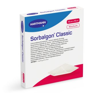 Pansament Sorbalgon Classic 10x10 cm, 10 bucati, Hartmann