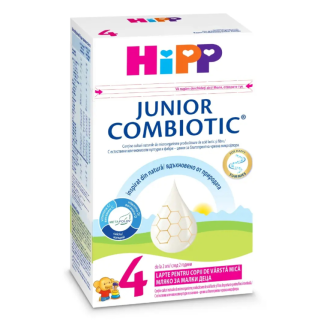 Formula de lapte praf de crestere Junior Combiotic 4, +2 ani, 500 g, Hipp