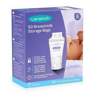 Pungi de stocare lapte matern, 50 pungi, Lansinoh