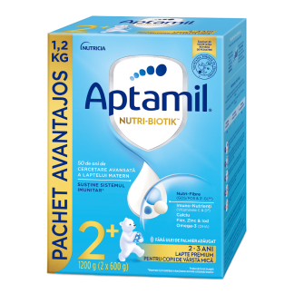Formula de lapte praf Nutri Biotik 2+, 2-3 ani, 1200 g, Aptamil