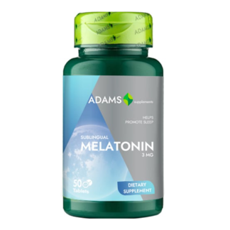 Melatonina sublingual, 50 tablete, Adams