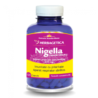 Nigella chimen negru, 120 capsule, Herbagetica